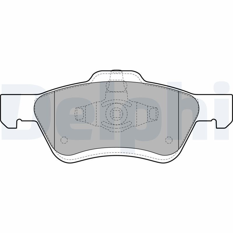 DELPHI LP2161 Brake pad set not prepared for wear indicator, with anti-squeak plate, without accessories