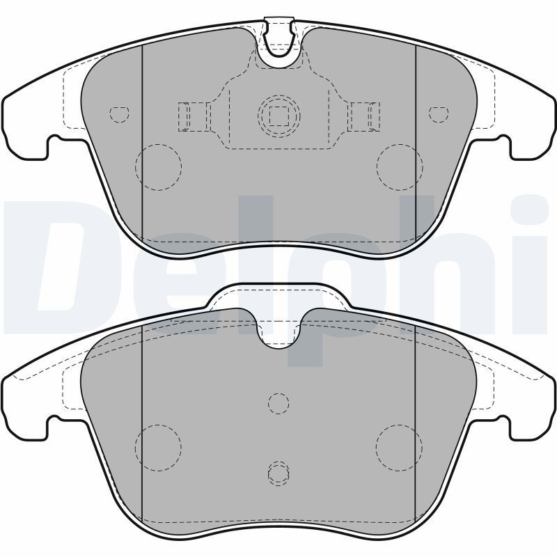 DELPHI LP2165 Brake pad set incl. wear warning contact, with anti-squeak plate, with accessories