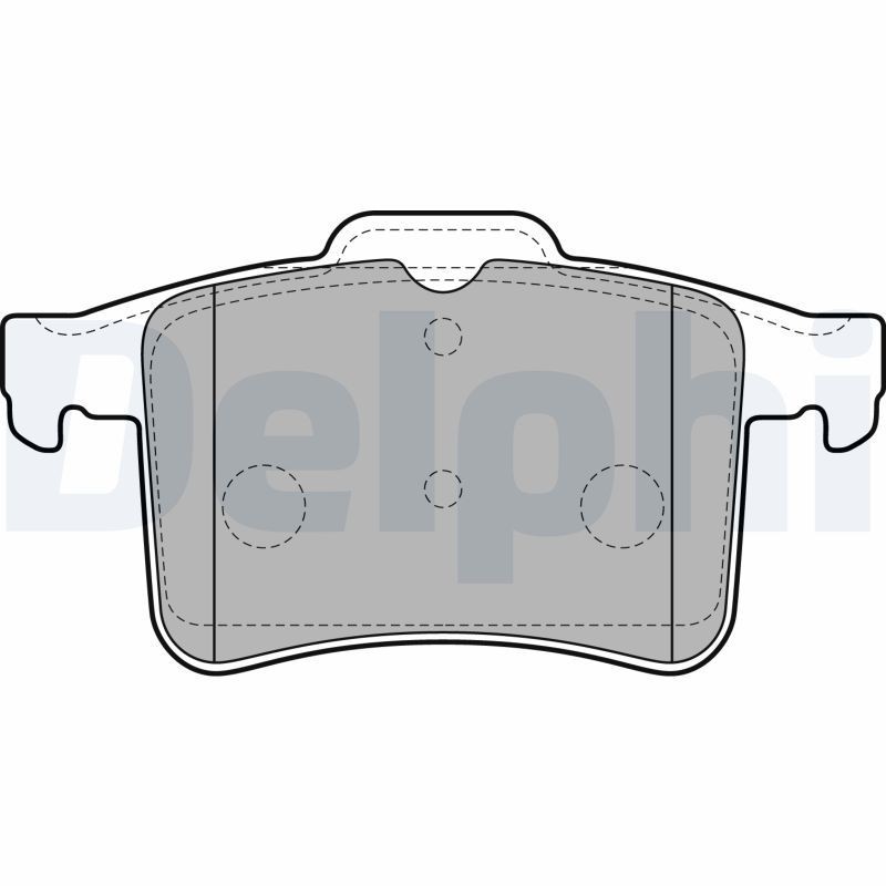 DELPHI LP2179 Brake pad set not prepared for wear indicator, with anti-squeak plate, without accessories