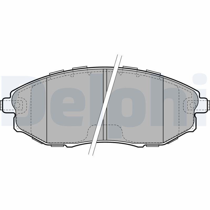 DELPHI LP2183 Brake pad set with acoustic wear warning, with anti-squeak plate, without accessories