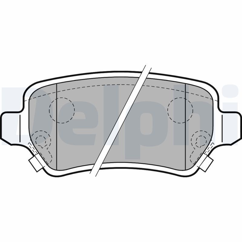 DELPHI LP2188 Brake pad set with acoustic wear warning, with adhesive film, with accessories