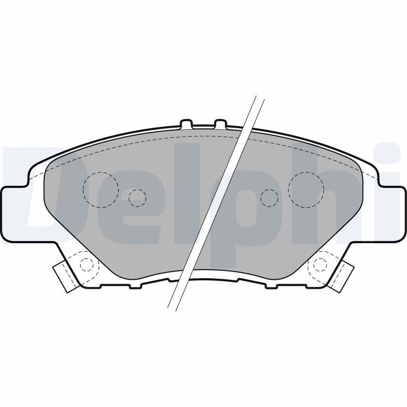 DELPHI LP2194 Brake pad set with acoustic wear warning, with anti-squeak plate, without accessories