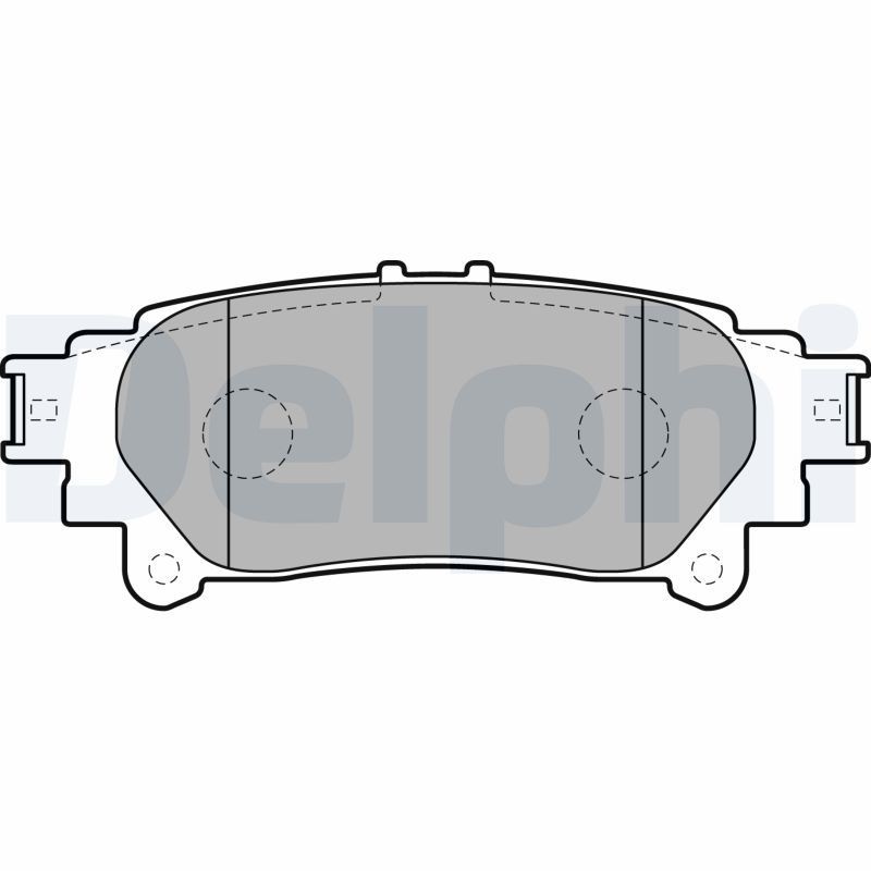 DELPHI LP2196 Brake pad set not prepared for wear indicator, without anti-squeak plate, without accessories