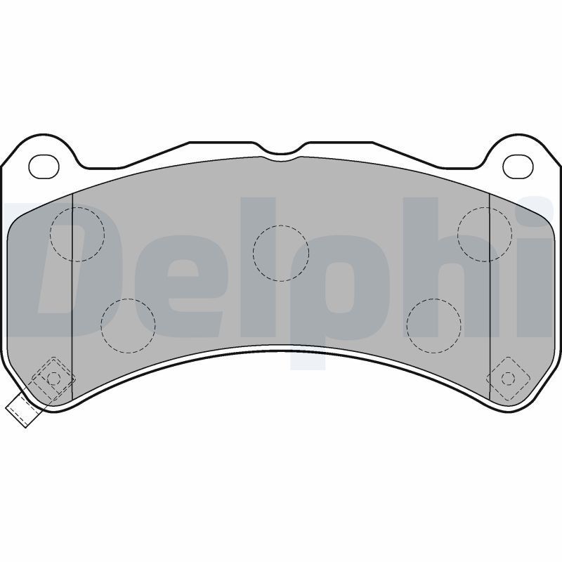 DELPHI LP2211 Brake pad set with acoustic wear warning, with anti-squeak plate, without accessories
