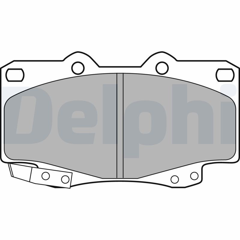 DELPHI LP2242 Brake pad set with acoustic wear warning, without anti-squeak plate, without accessories