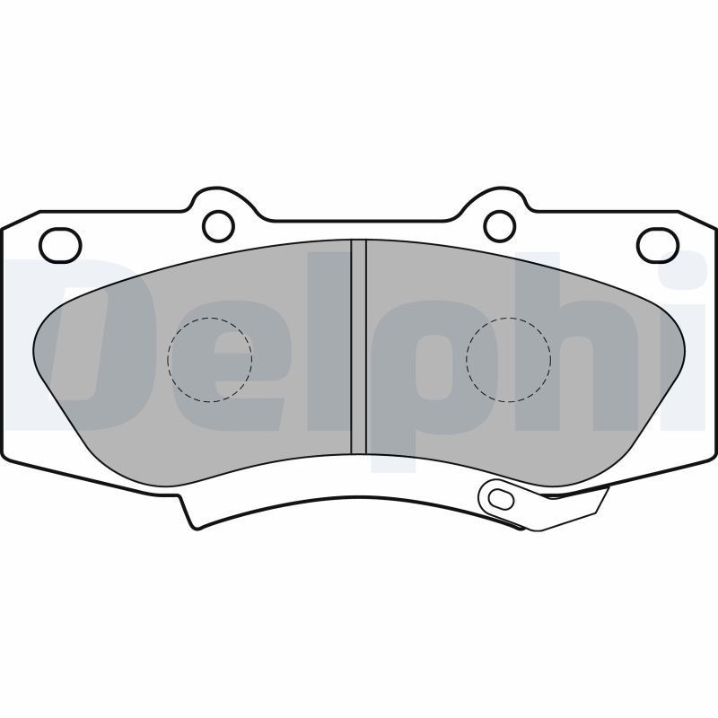 DELPHI LP2244 Brake pad set with acoustic wear warning, without anti-squeak plate, without accessories