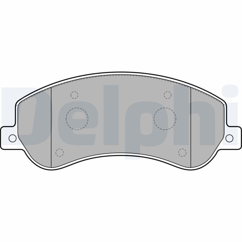 DELPHI LP2257 Brake pad set not prepared for wear indicator, with anti-squeak plate, with accessories