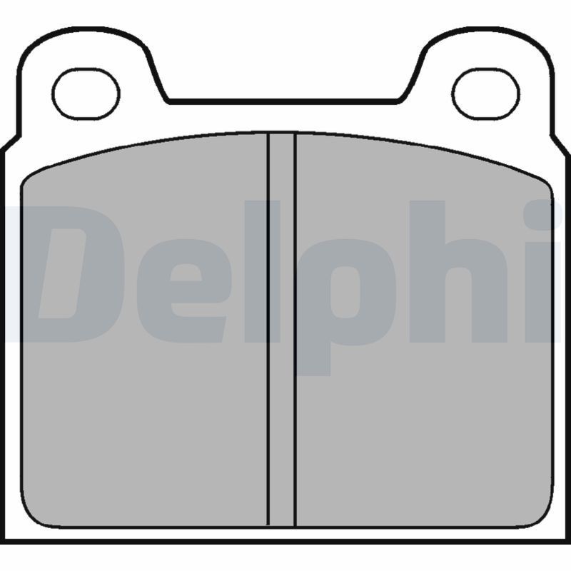 DELPHI LP61 Brake pad set not prepared for wear indicator, with anti-squeak plate, without accessories