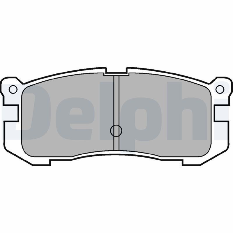 DELPHI LP624 Brake pad set not prepared for wear indicator, without anti-squeak plate, without accessories