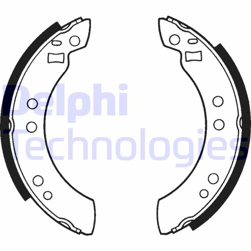 DELPHI LS1173 Brake Shoe Set 203 x 38 mm