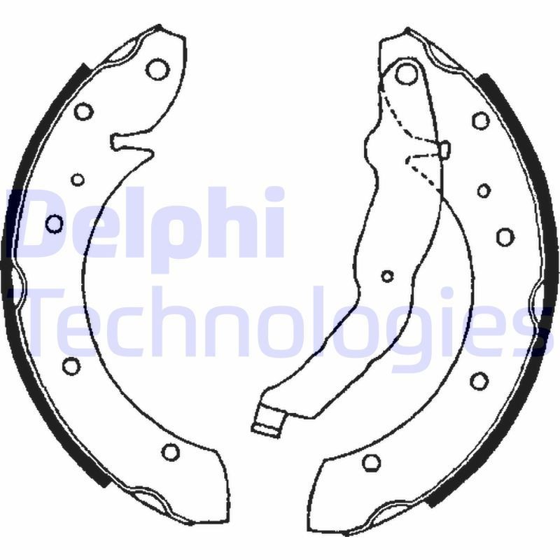 Original LS1634 DELPHI Drum brake pads SMART
