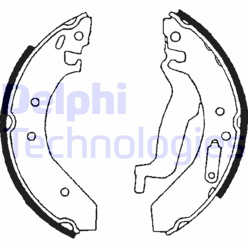 Honda CIVIC Drum brake pads 1764364 DELPHI LS1645 online buy