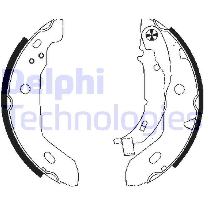 Original DELPHI Drum brake shoe support pads LS1841 for MERCEDES-BENZ 100