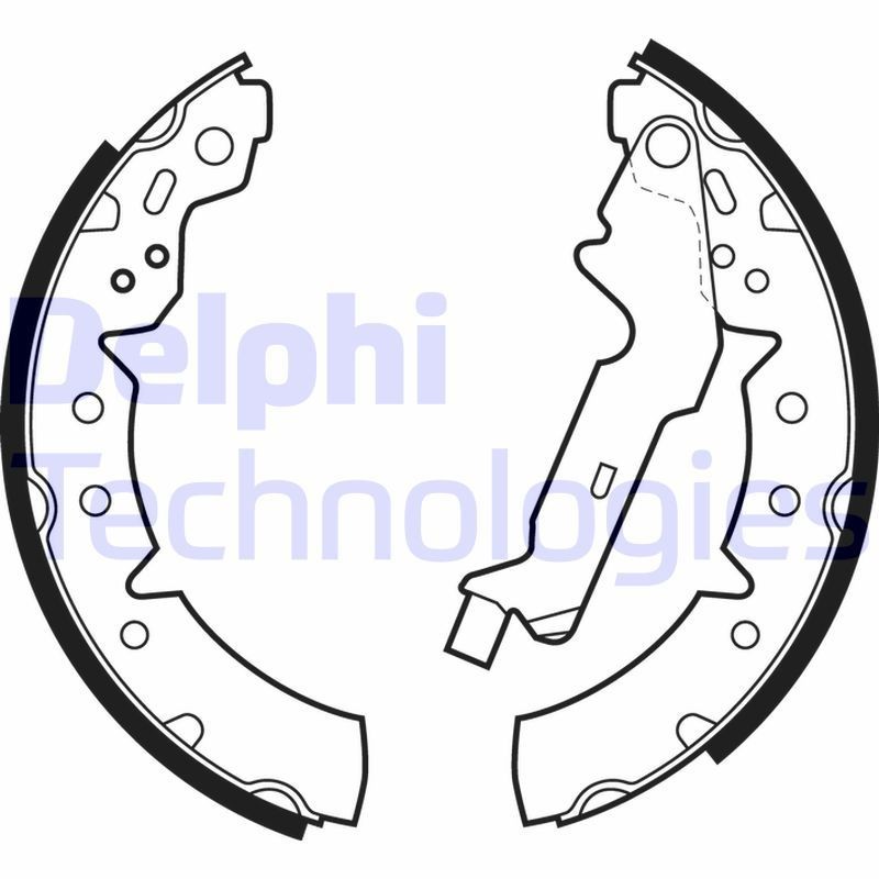 DELPHI LS1883 Brake Shoe Set 200 x 37 mm