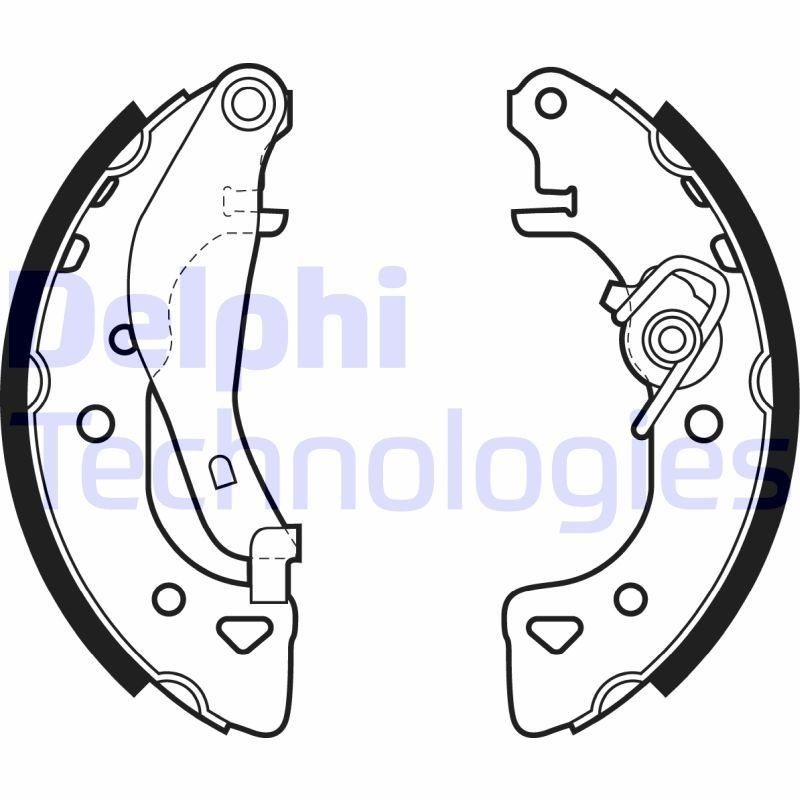 DELPHI Drum brake pads rear and front PEUGEOT 106 II Box Body / Hatchback (1S) new LS1976