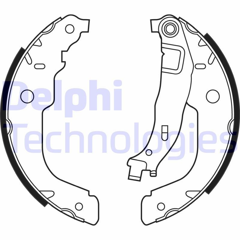 DELPHI LS2000 Peugeot 207 2015 Brake shoe kits