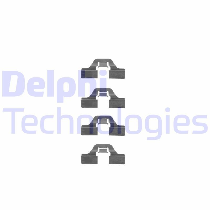 Original DELPHI Rear brake pad fitting kit LX0307 for PEUGEOT 207
