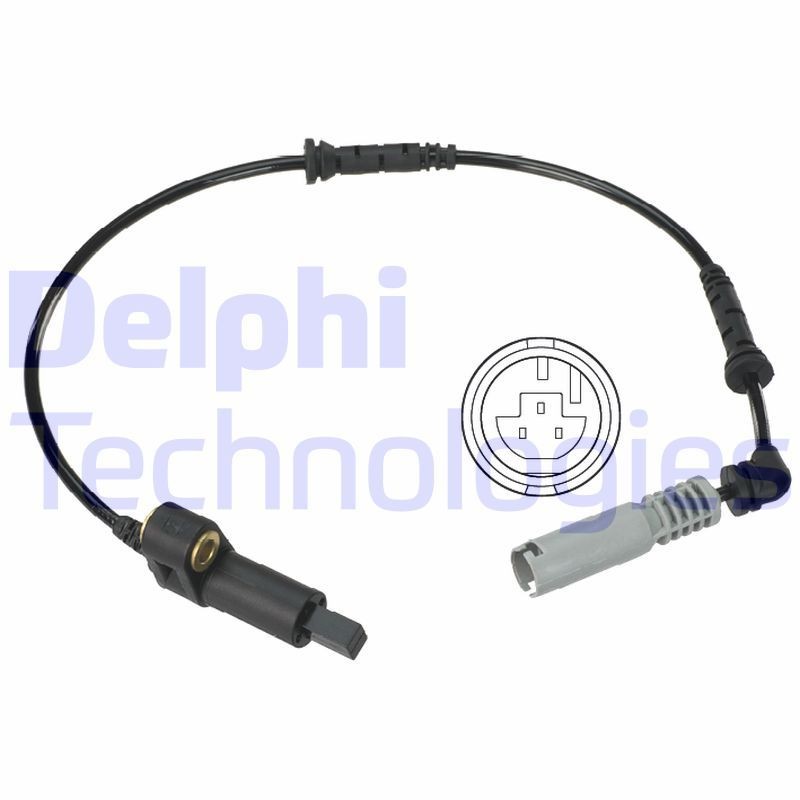 DELPHI SS20040 ABS sensor Front Axle, Passive sensor, 510mm