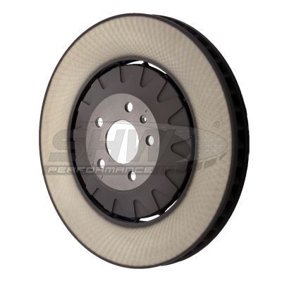 Performance brake discs SHW Performance Front Axle, 399,4x38mm, internally vented, two-part brake disc, Smooth, Coated, High-carbon - AFX45014