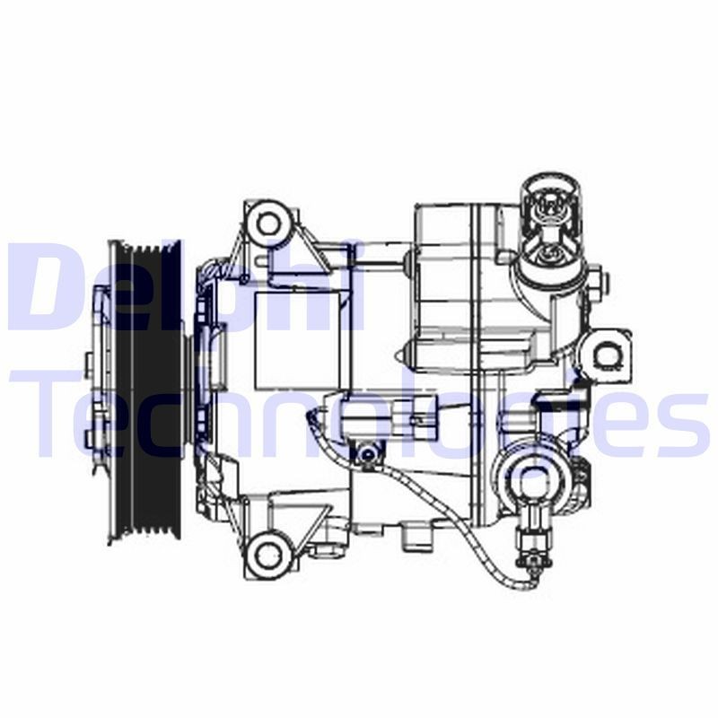 DELPHI 6CVC, PAG 46, with PAG compressor oil Belt Pulley Ø: 120mm AC compressor TSP0155948 buy