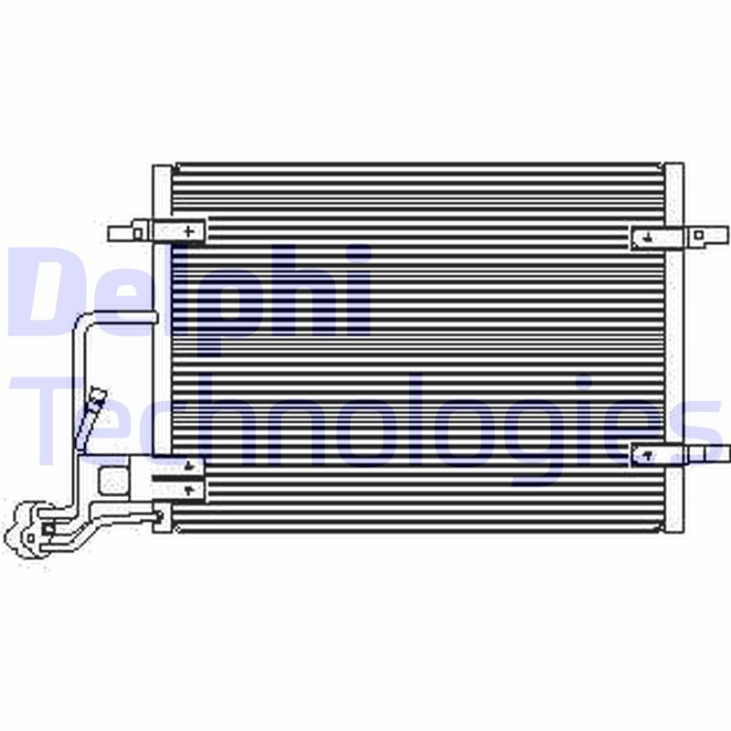 DELPHI TSP0225453 Air conditioning condenser without dryer