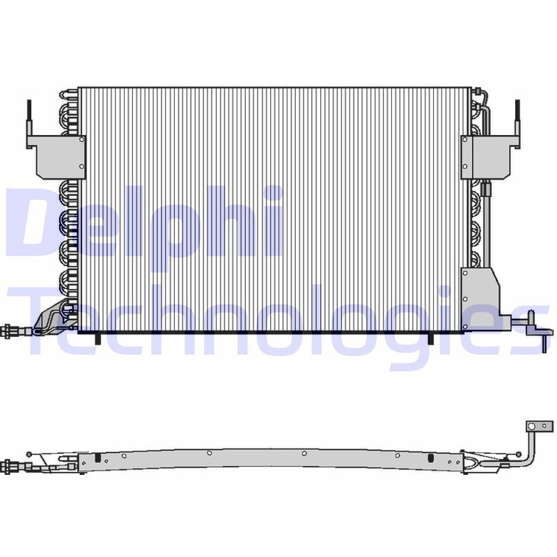 DELPHI TSP0225566 Air conditioning condenser without dryer