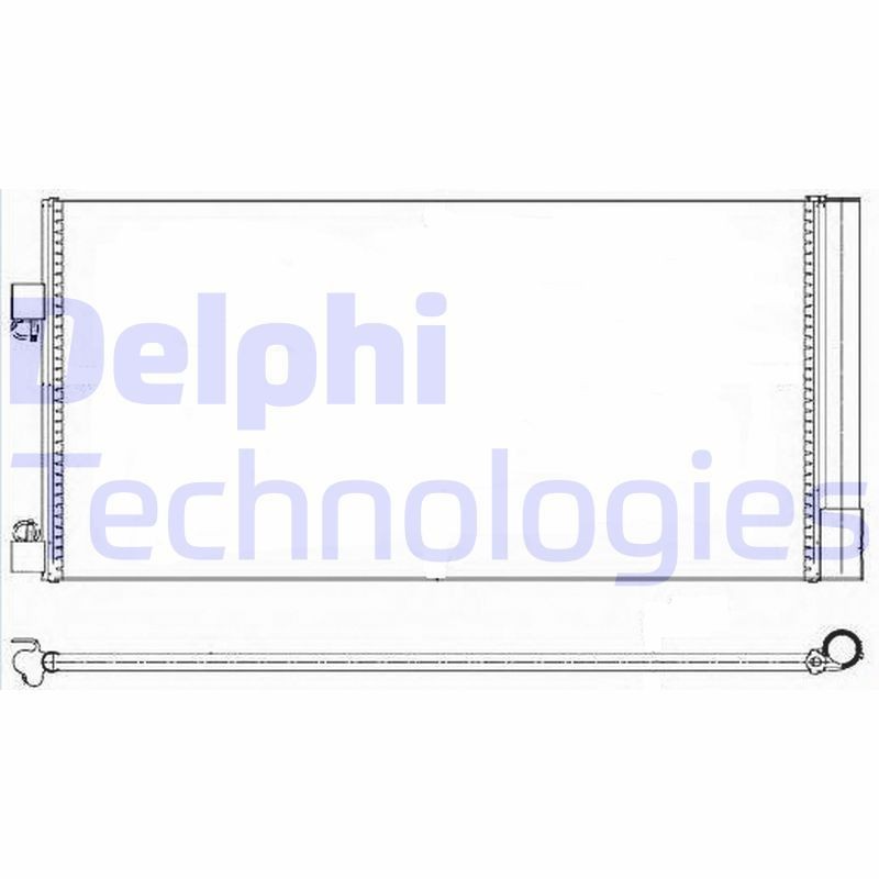 DELPHI TSP0225638 Air conditioning condenser with dryer, 690mm