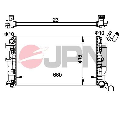 JPN 60C9066-JPN Engine radiator 9065 0000 02