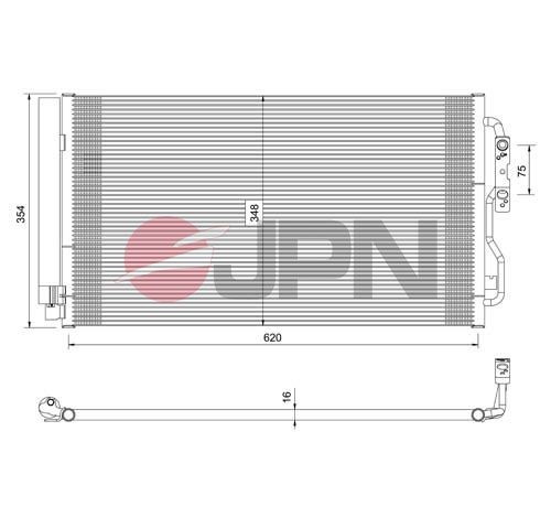 BMW 1 Series Air conditioning condenser JPN 60C9088-JPN cheap