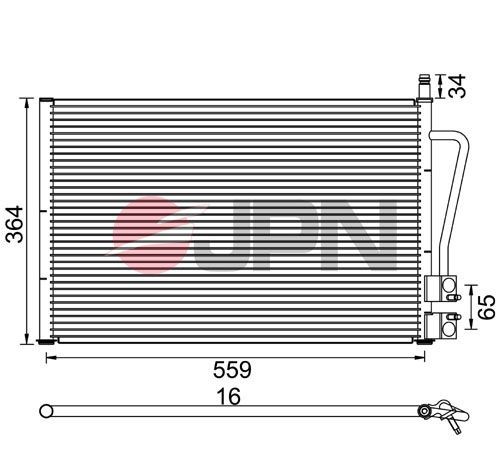 JPN 60C9097-JPN Air conditioning condenser 1363775
