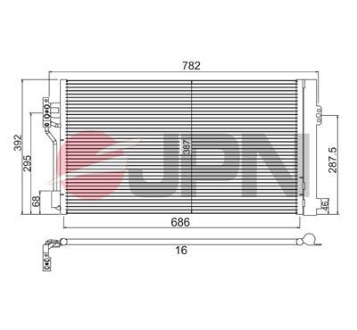 JPN 60C9104-JPN Air conditioning condenser 6398350470