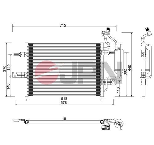 JPN 60C9121-JPN Air conditioning condenser 52 496 880