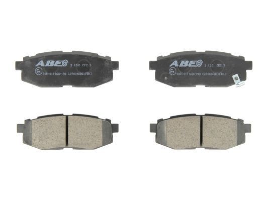 ABE C27004ABE Brake pad set Rear Axle, with acoustic wear warning