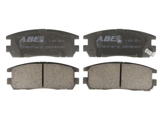 ABE C29001ABE Brake pad set Rear Axle, Low-Metallic, incl. wear warning contact