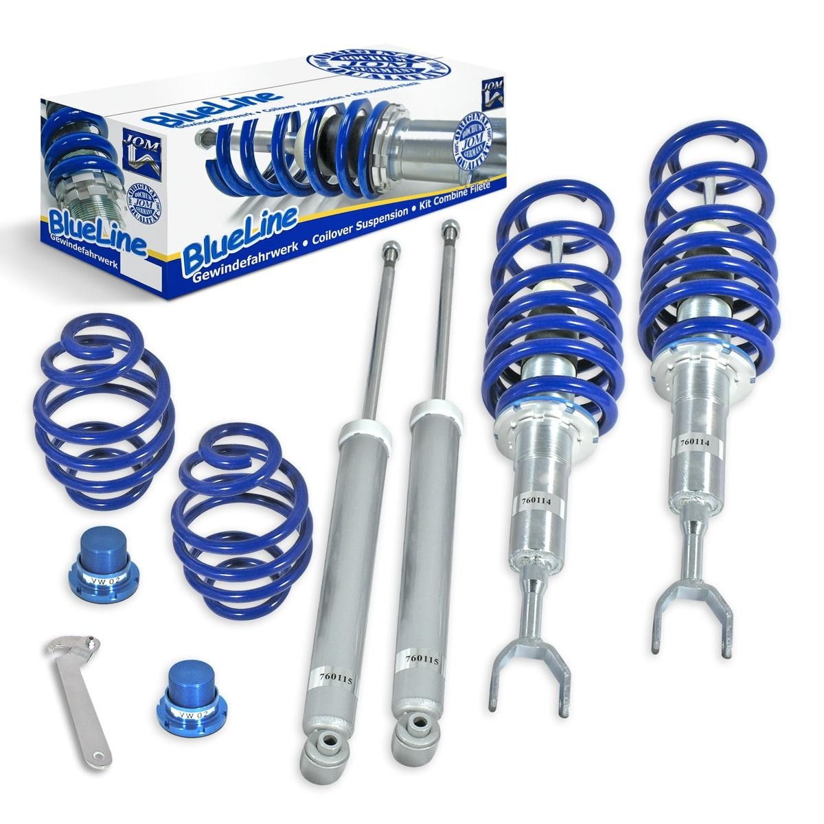JOM BlueLine 741008 Suspension kit, coil springs / shock absorbers VW Passat 3bg Saloon 2.5 TDI 150 hp Diesel 2003 price