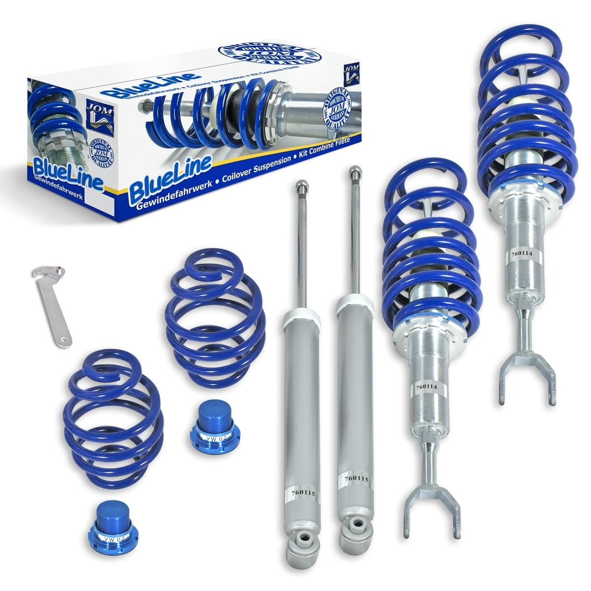 JOM BlueLine 741009 Suspension kit, coil springs / shock absorbers VW Passat 3bg Saloon 2.5 TDI 150 hp Diesel 2004 price