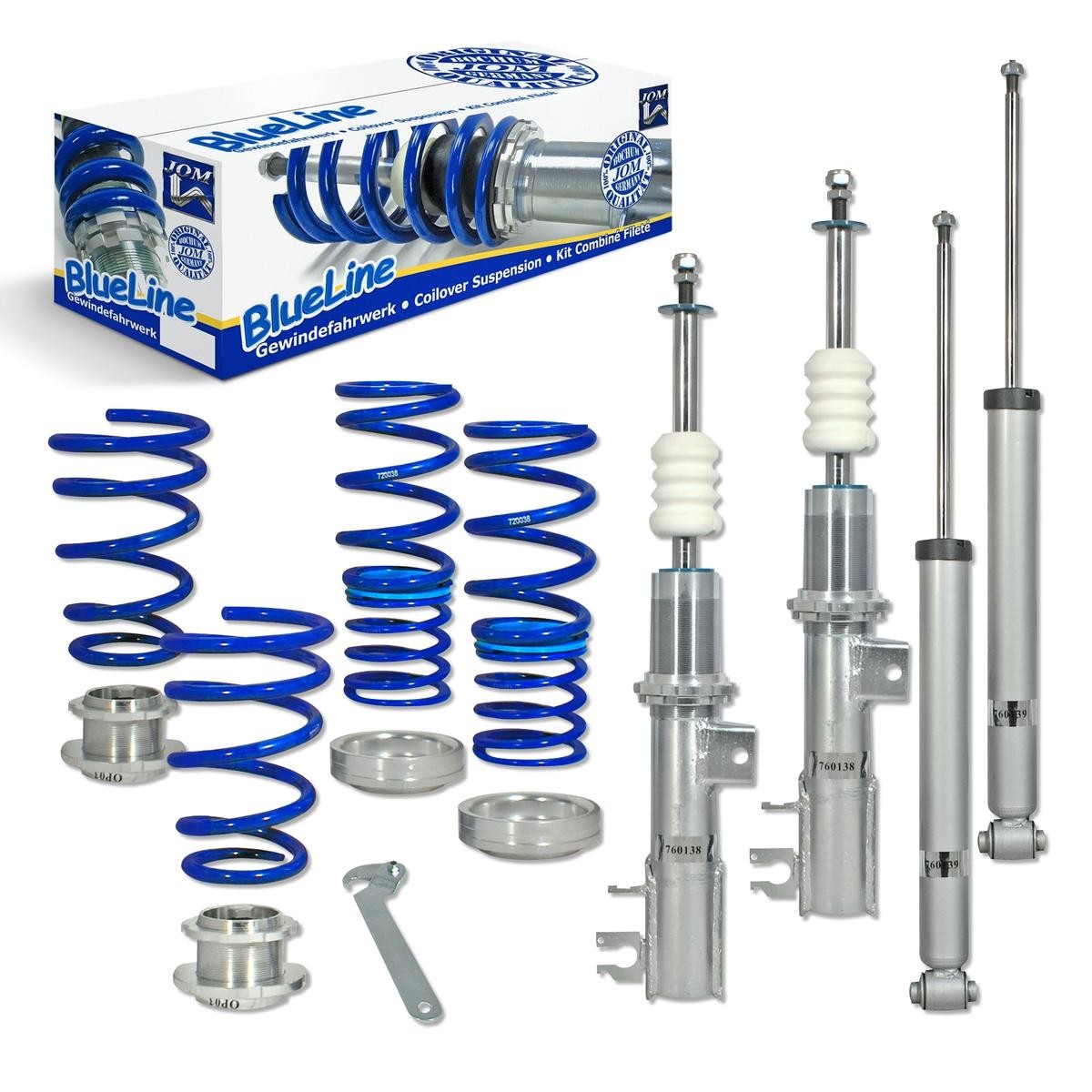 JOM BlueLine 741079 Suspension kit, coil springs / shock absorbers Fiat Grande Punto 199 1.3 D Multijet 76 hp Diesel 2014 price