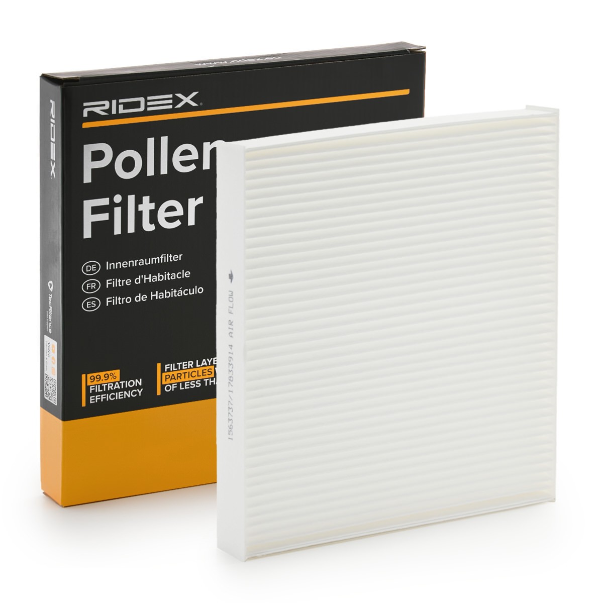 RIDEX 424I0738 Pollen filter Particulate Filter, 252 mm x 222 mm x 32 mm