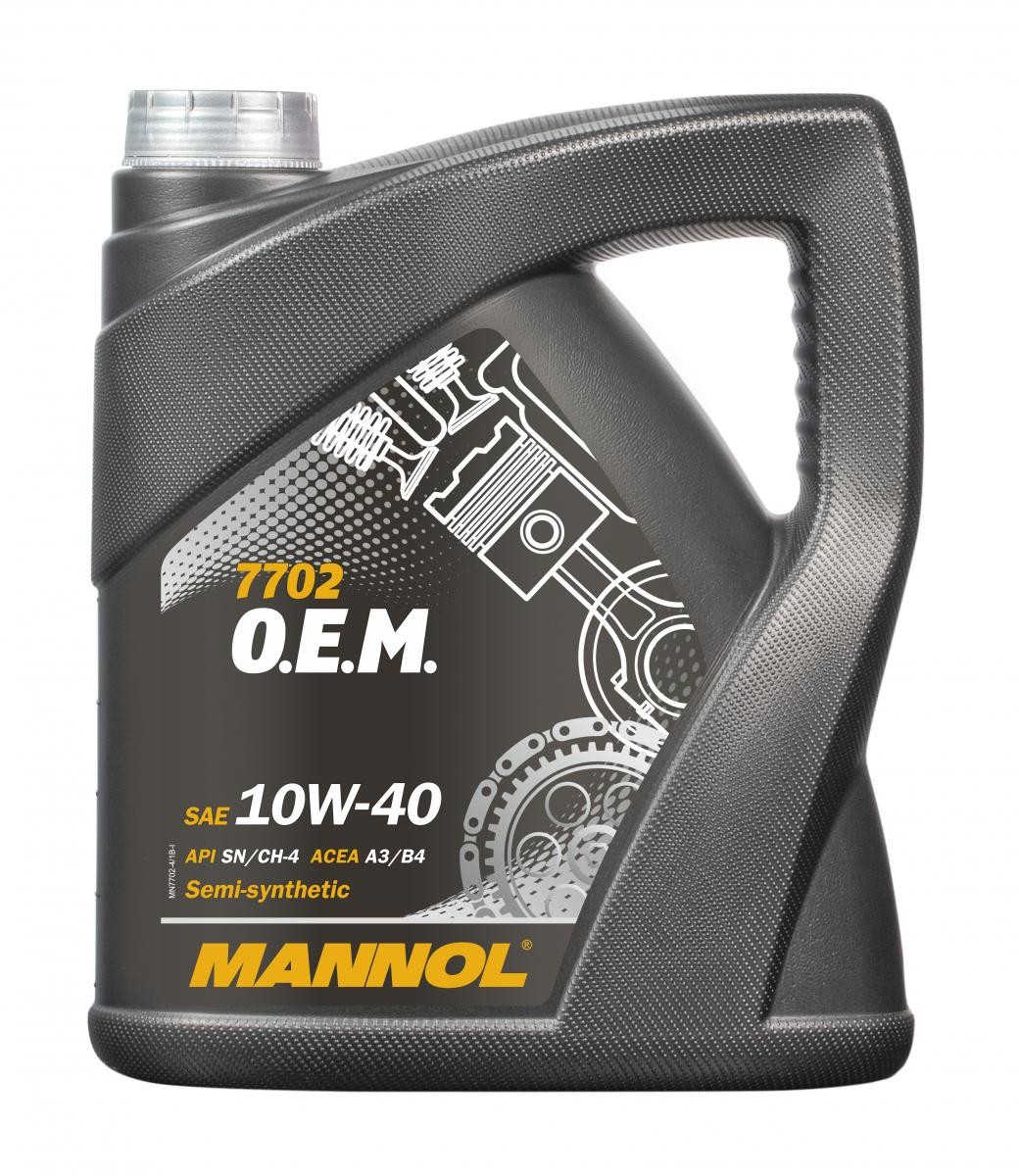 Engine oil MANNOL 10W-40, 4l, Part Synthetic Oil longlife MN7702-4