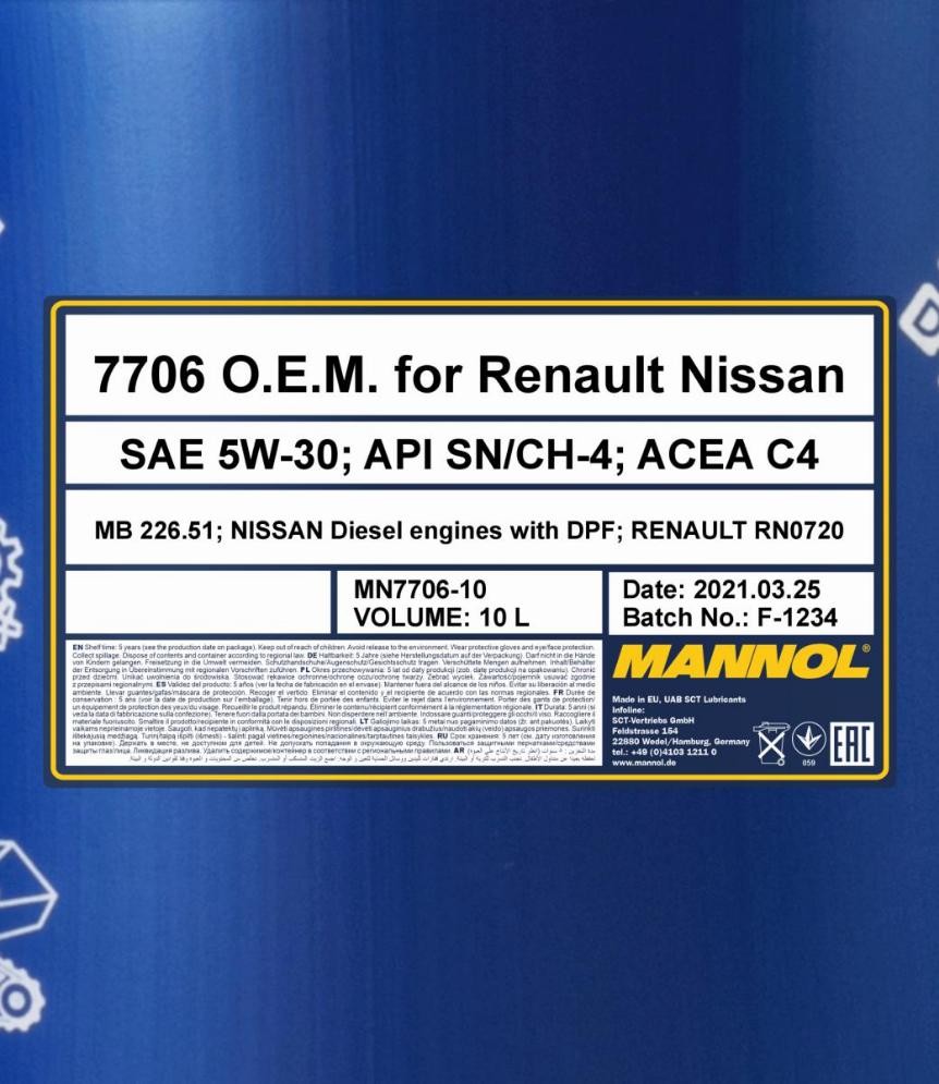MANNOL Engine oil MN7706-10