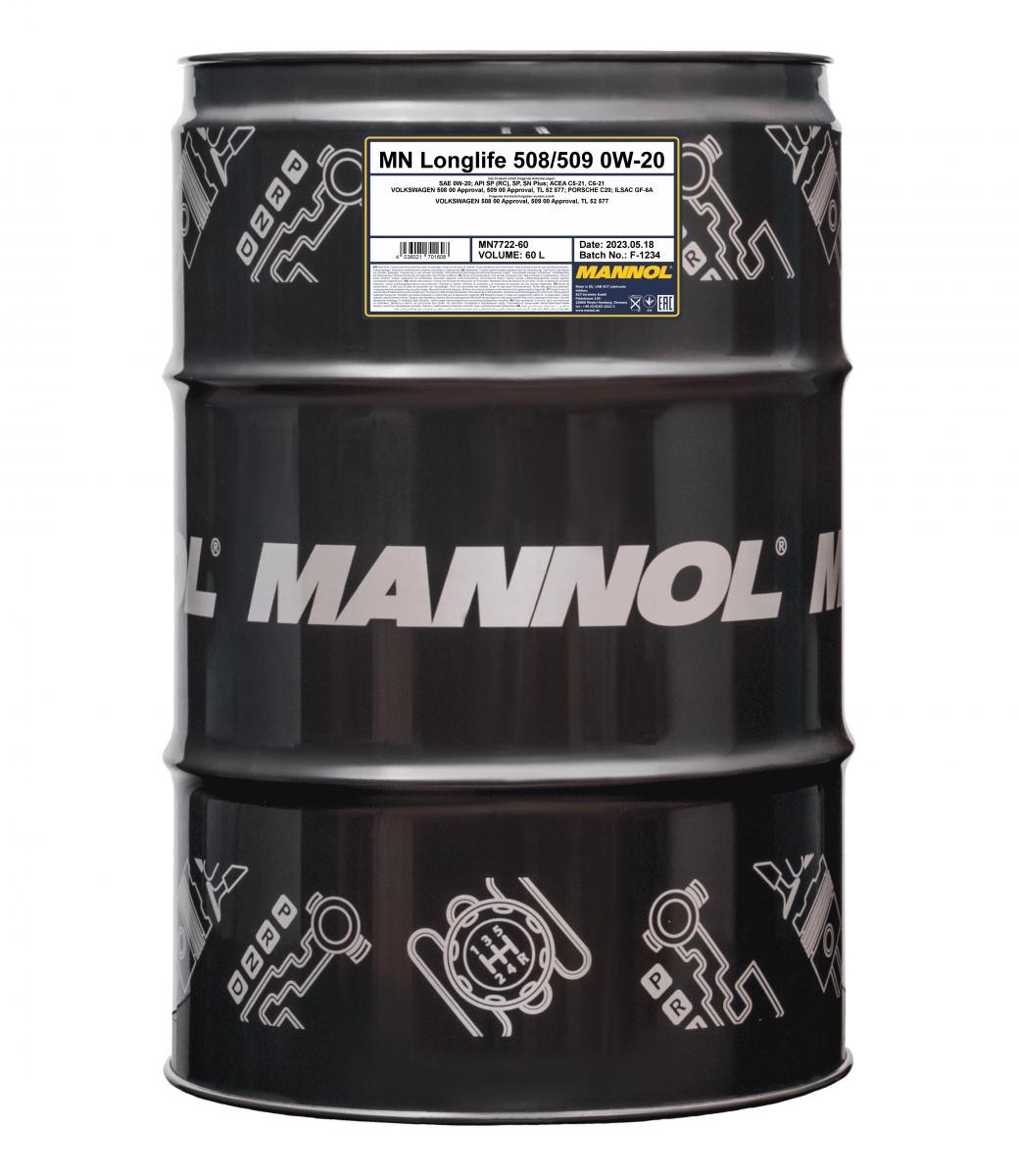 MANNOL Longlife 508/509 0W-20, 60l Motor oil MN7722-60 buy