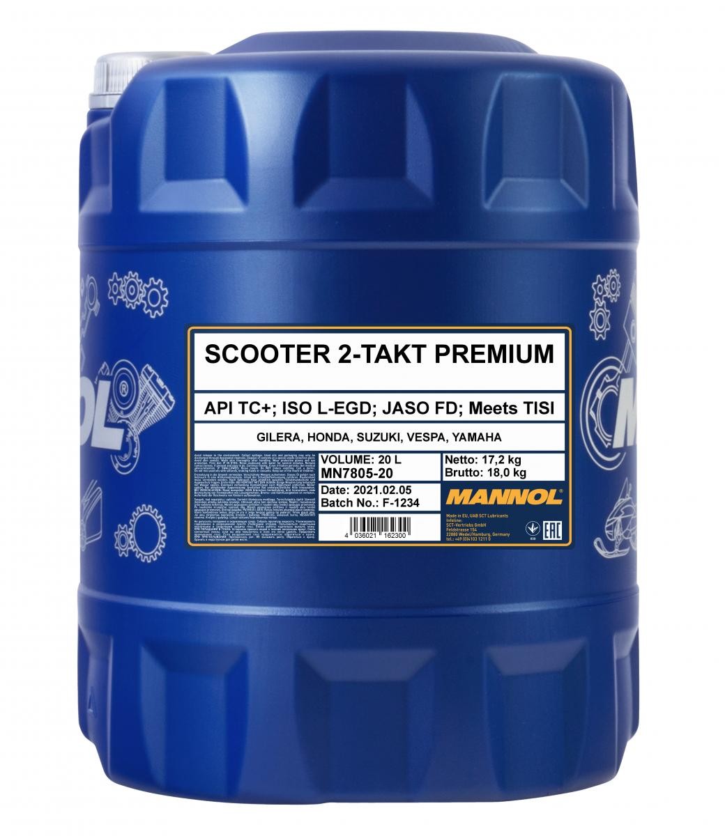 MANNOL Scooter, 2-Takt Premium 20l Motor oil MN7805-20 buy