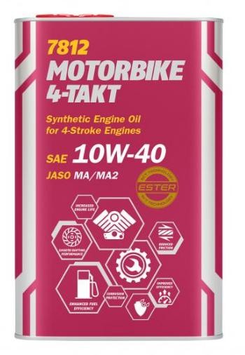 SYM JET Motoröl 10W-40, 1l, Teilsynthetiköl MANNOL Motorbike 4-Takt MN7812-1ME