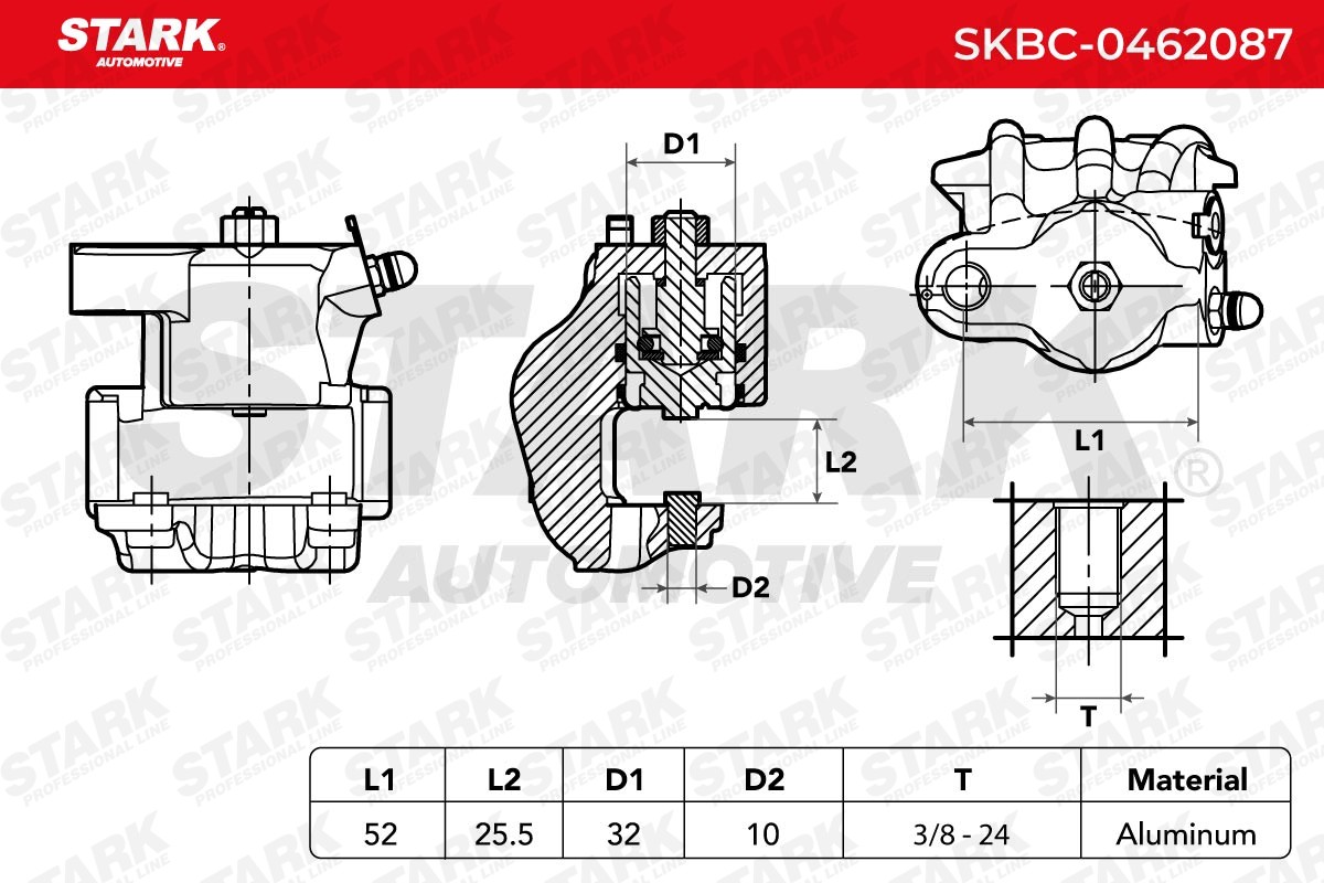 OEM-quality STARK SKBC-0462087 Brake caliper