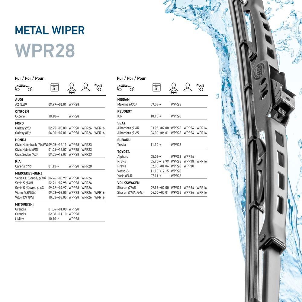 HELLA Windscreen wipers WPR28 buy online