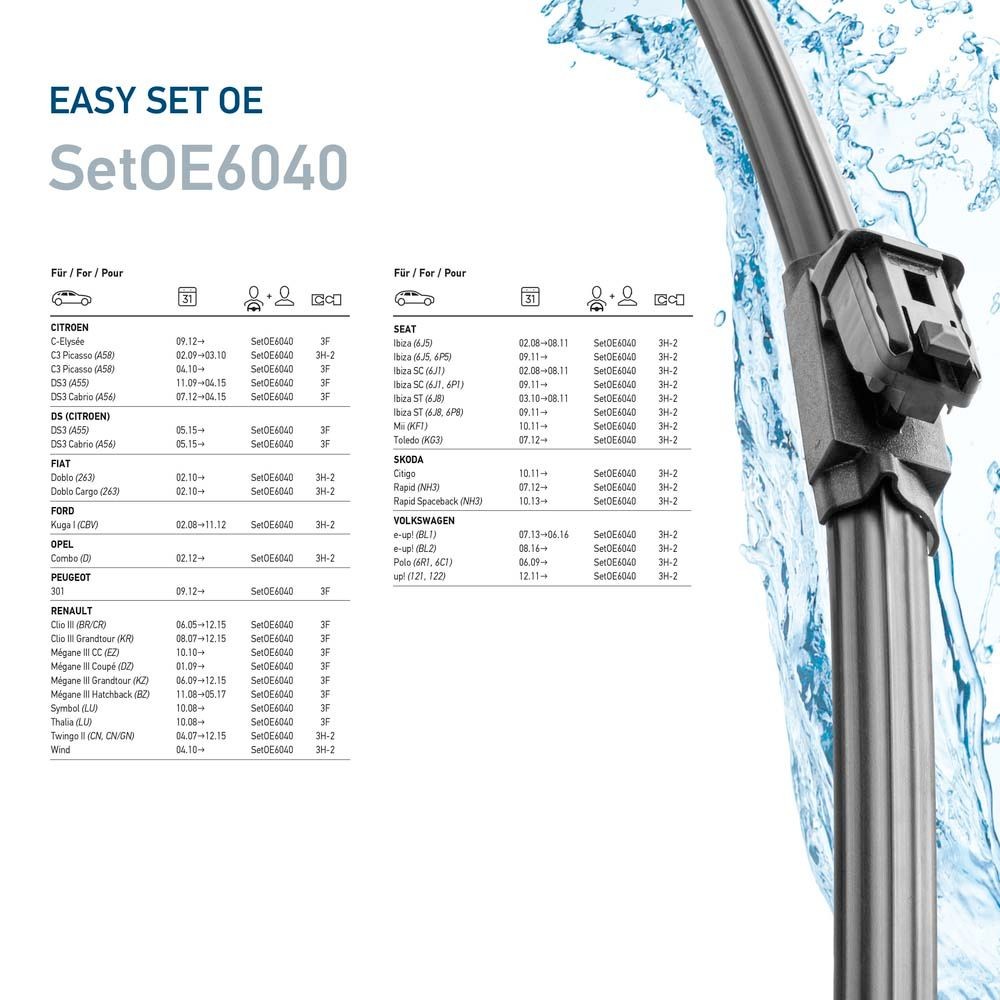 HELLA Windscreen wipers SetOE6040 buy online