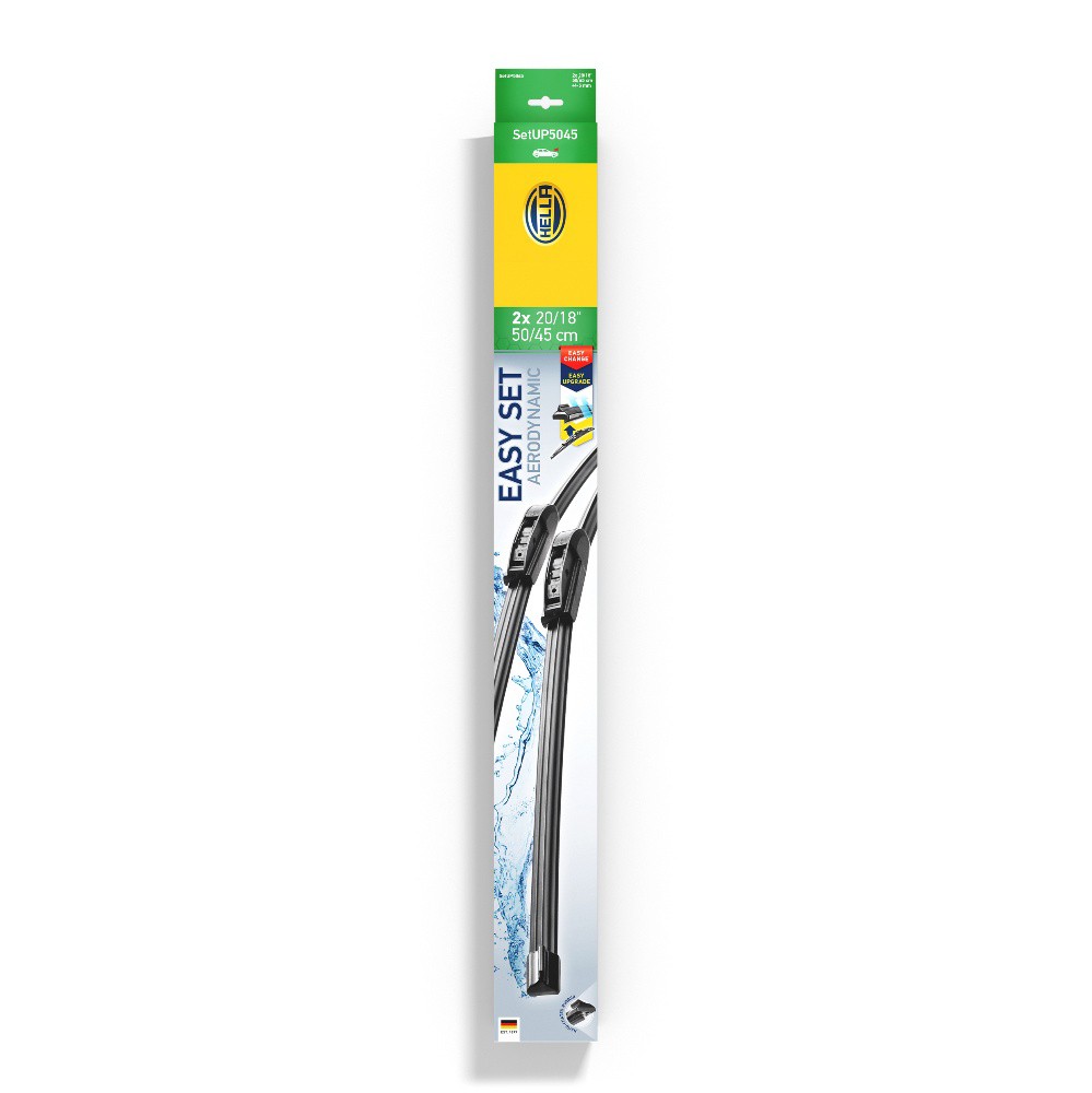 SetUP5045 HELLA Easy Set Upgrade 500, 450 mm Front, Flat wiper blade, for left-hand drive vehicles Left-/right-hand drive vehicles: for left-hand drive vehicles Wiper blades 9XW 358 164-191 buy