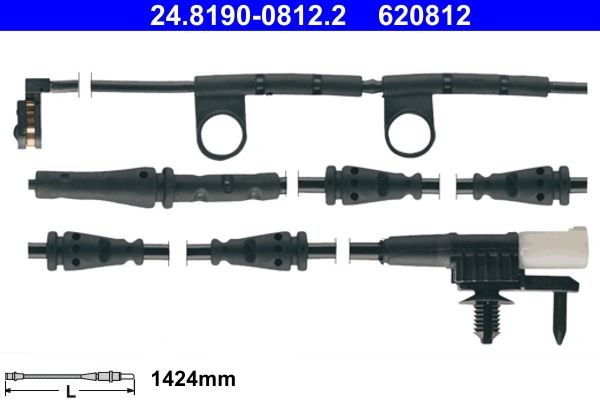 620812 ATE Length: 1424mm Warning contact, brake pad wear 24.8190-0812.2 buy