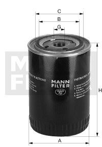 MANN-FILTER W950/47 Oil filter 320/B4420