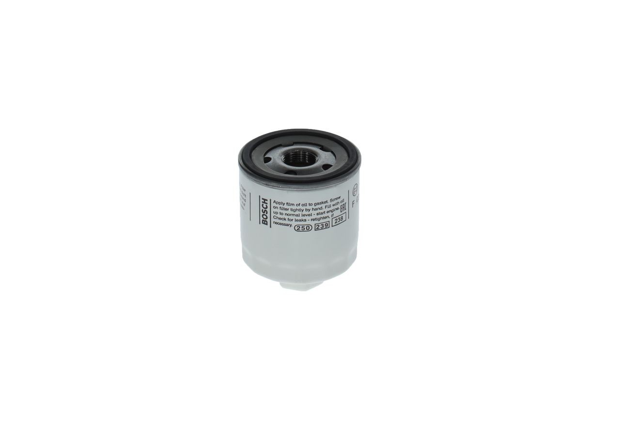 F026407318 Oil filter P 7318 BOSCH M 22 x 1,5, with two anti-return valves, Spin-on Filter